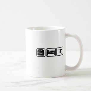 Eat, Sleep, Ski And Repeat I Love Skiing All Day Coffee Mug