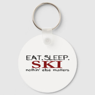 Eat Sleep Ski Keychain
