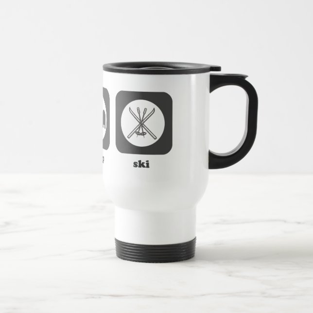 Eat. Sleep. Ski. Mug (Right)