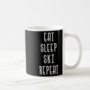 Eat Sleep Ski Repeat Funny Skiing Skier Gift  Coffee Mug