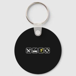 Eat Sleep Ski Repeat _ Skiing Lovers _ Skiers _ Wi Keychain