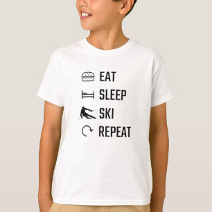 Eat Sleep Skiing Repeat T-Shirt