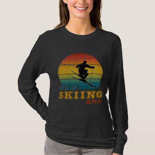 Eat Sleep Skiing Repeat  T-Shirt