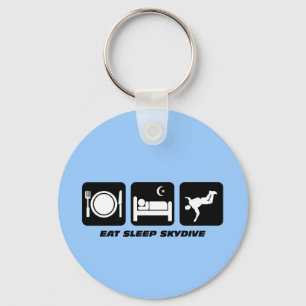 eat sleep skydive keychain