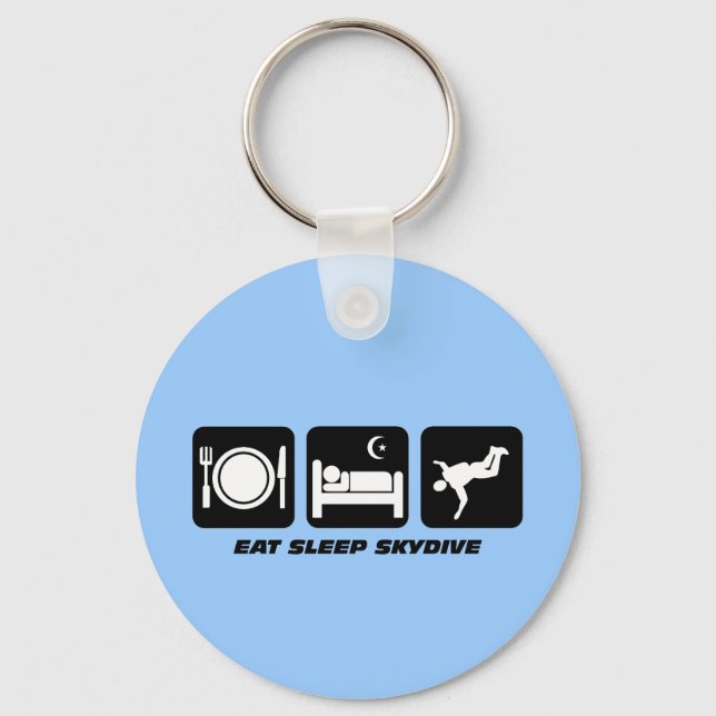 eat sleep skydive keychain (Front)