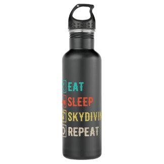 Eat Sleep Skydiving Repeat Paragliding Skydiver Sk 710 Ml Water Bottle