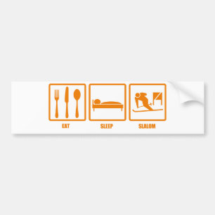 Eat Sleep Slalom Bumper Sticker
