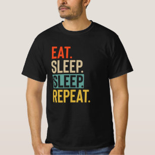 Eat Sleep sleep Repeat retro vintage colours T-Shirt