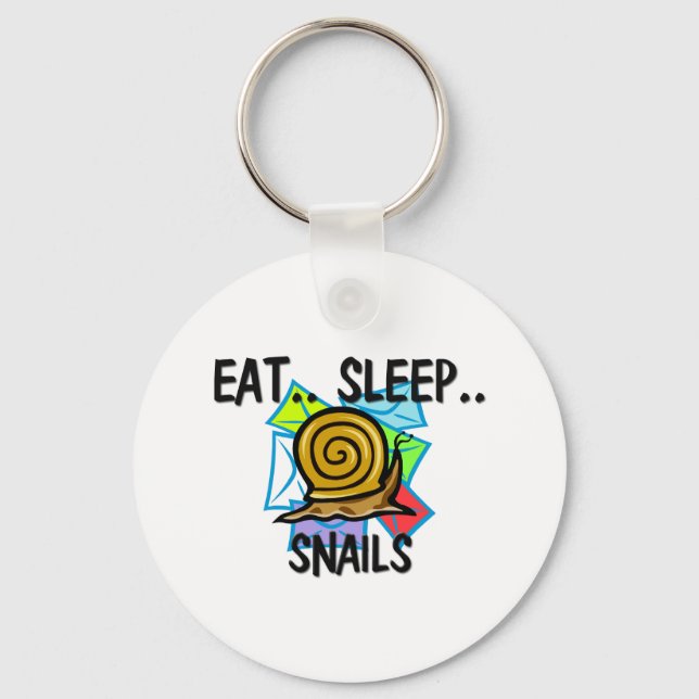 Eat Sleep SNAILS Keychain (Front)