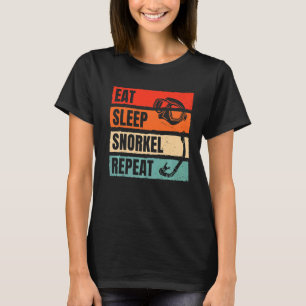 Eat Sleep Snorkel Repeat Scuba Diver Diving Snorke T-Shirt