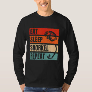 Eat Sleep Snorkel Repeat Scuba Diver Diving Snorke T-Shirt