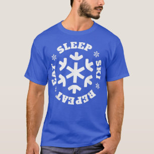 Eat Sleep Snow Ski Repeat Winter Sports Downhill S T-Shirt