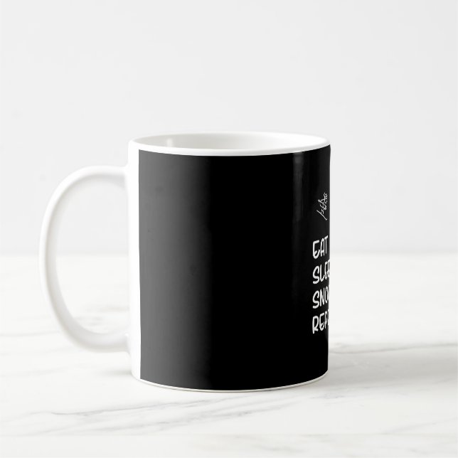 Eat Sleep Snow Skiing Repeat Coffee Mug (Left)