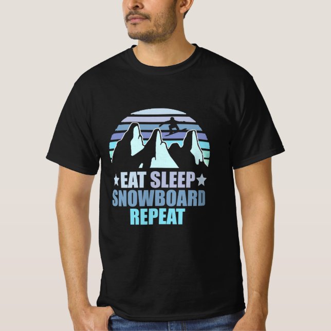Eat Sleep Snowboard Repeat T-Shirt (Front)