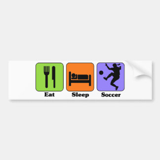 Eat Sleep Soccer bumper sticker
