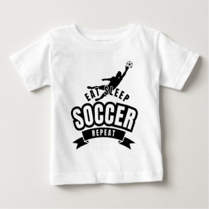 eat sleep soccer repeat baby T-Shirt