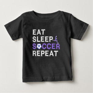 Eat+Sleep+soccer+Repeat Baby T-Shirt
