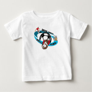 Eat, sleep, soccer, repeat. cartoon soccer baby T-Shirt