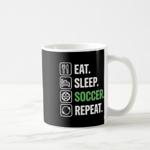 Eat Sleep Soccer Repeat Coach Fan Player Boys Yout Coffee Mug