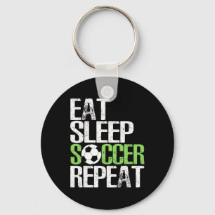 Eat Sleep Soccer Repeat Cool Sport Player Gift Keychain