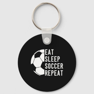 Eat Sleep Soccer Repeat Footll Keychain