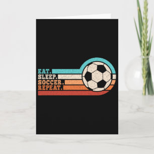 Eat Sleep Soccer Repeat Funny Soccer Player Men Bo Card