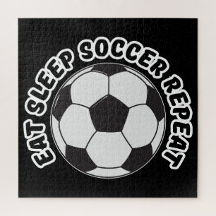 eat sleep soccer repeat  jigsaw puzzle