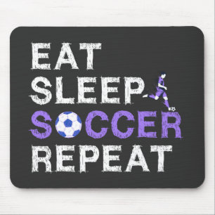 Eat+Sleep+soccer+Repeat Mouse Pad