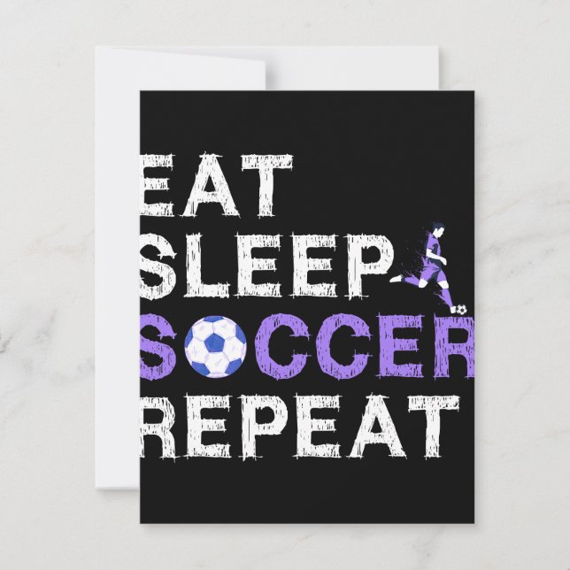 Eat+Sleep+soccer+Repeat Save The Date (Front)