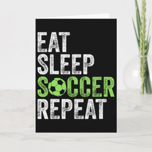 Eat Sleep Soccer Repeat Shirt Cool Sport Player Vi Card