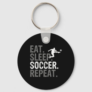 Eat Sleep Soccer Repeat - Soccer Graphic  Keychain