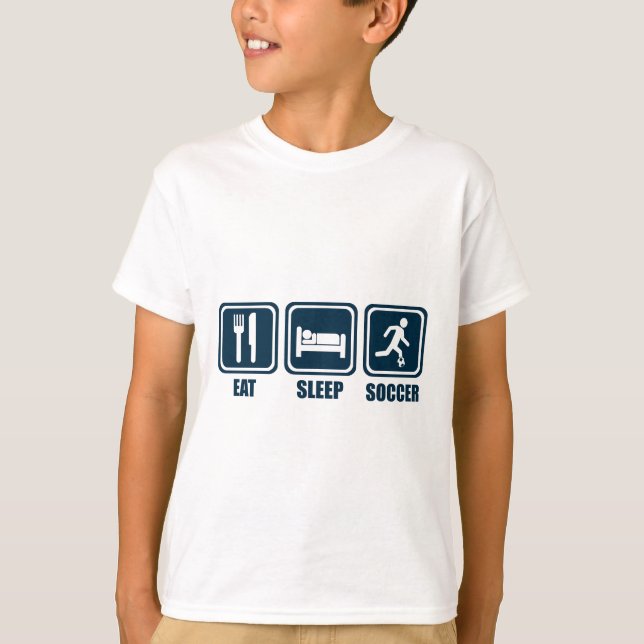 Eat Sleep Soccer Repeat T Shirt (Front)