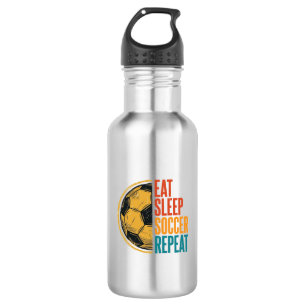 Eat Sleep Soccer Repeat Vintage Soccer Shirt Desig 532 Ml Water Bottle