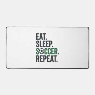 Eat Sleep Soccer Repeat Vintage T-Shirt Design_1 Desk Mat