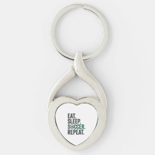 Eat Sleep Soccer Repeat Vintage T-Shirt Design_1 Keychain