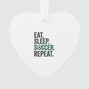 Eat Sleep Soccer Repeat Vintage T-Shirt Design_1 Ornament
