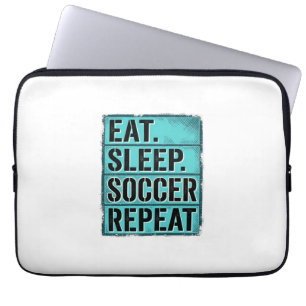 Eat Sleep Soccer Repeat Vintage Typography Shirt ( Laptop Sleeve