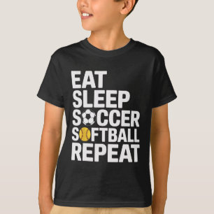 Eat Sleep Soccer Softll Repeat Coach Moms Lovers T-Shirt