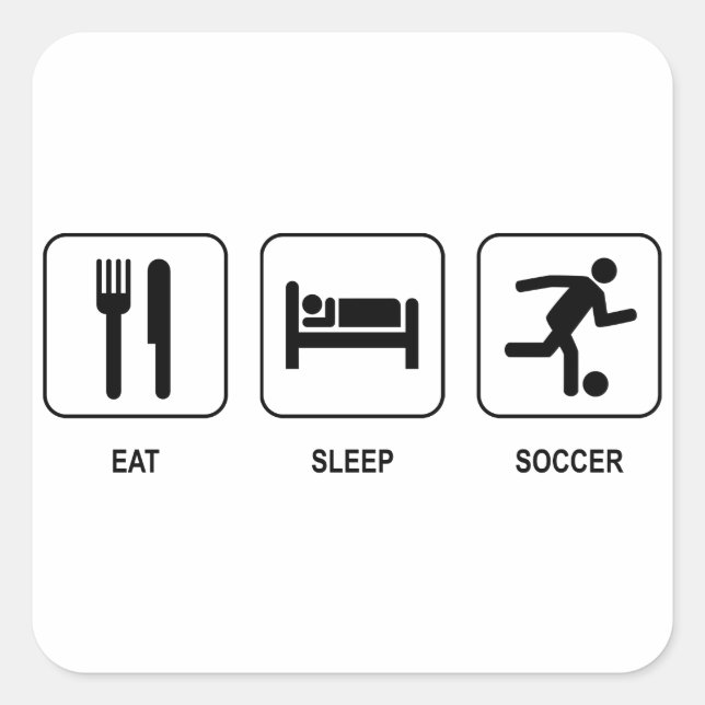 Eat Sleep Soccer Sticker (Front)