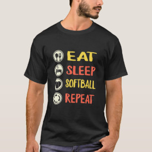 Eat Sleep Softball Repeat Softball Coach Mom Sport T-Shirt