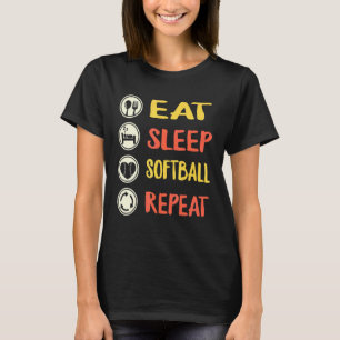 Eat Sleep Softball Repeat Softball Coach Mom Sport T-Shirt