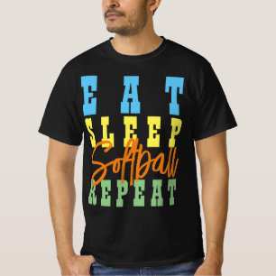 EAT SLEEP SOFTBALL REPEAT T-Shirt