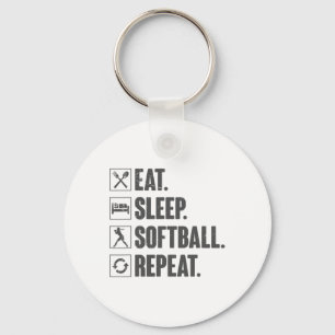 Eat Sleep Softll Repeat - Softll Gift For Girl Fun Keychain