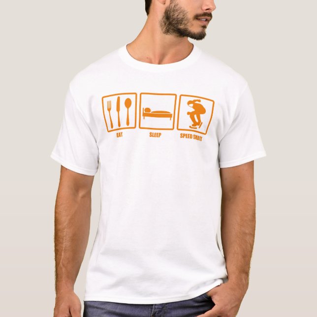 Eat Sleep Speed Skate T-Shirt (Front)