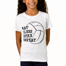 Eat Sleep Spike Repeat Volleyball Shirt