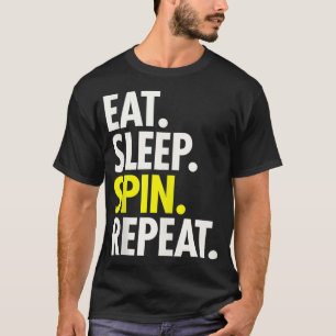 EAT SLEEP SPIN REPEAT Spinning Women Bike Cycling  T-Shirt