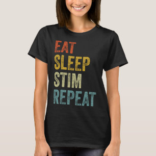 Eat Sleep Stim Repeat Funny Autism Awareness Kids T-Shirt
