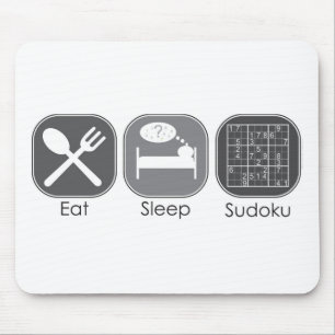 Eat Sleep Sudoku Copy Mouse Pad