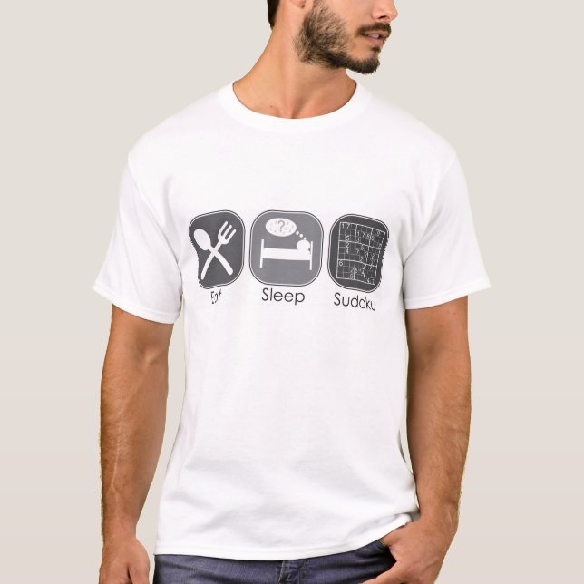 Eat Sleep Sudoku T-Shirt (Front)