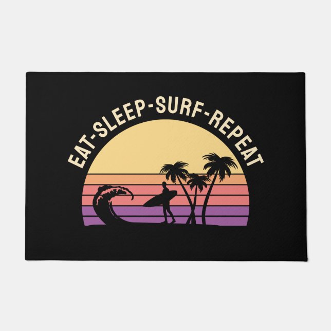 Eat Sleep Surf Repeat Doormat (Front)